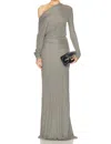 Aya Muse Whisper Dress In Sage In Gray