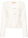 Aya Muse Apure Buckle-fastening Jacket In Neutrals