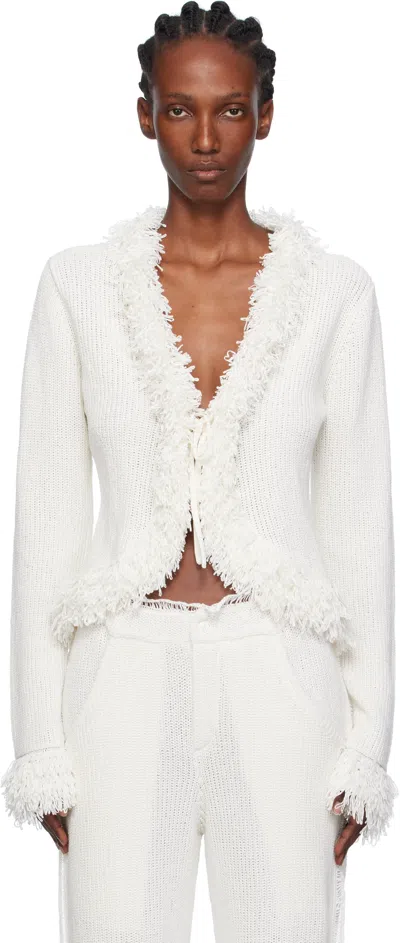Aya Muse White Mello Cardigan