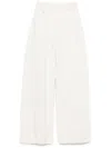 Aya Muse Wide-leg Knitted Trousers In White