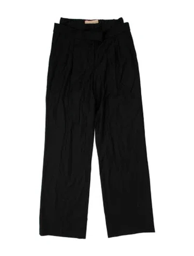 Pre-owned Aya Muse Wide Leg Pants In Black