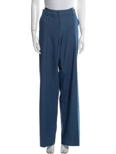 Pre-owned Aya Muse Wide Leg Pants In Blue