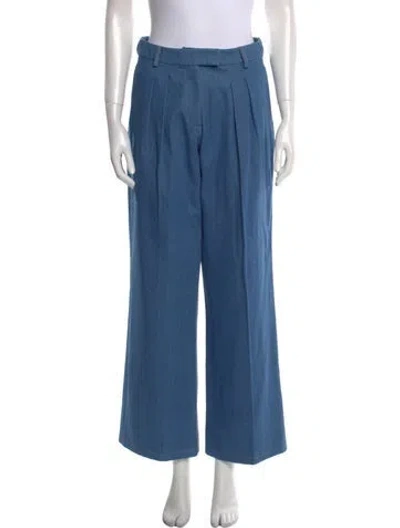 Pre-owned Aya Muse Wide Leg Pants In Blue