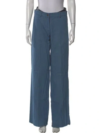 Pre-owned Aya Muse Wide Leg Pants In Blue