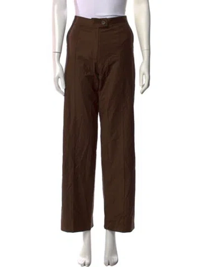 Pre-owned Aya Muse Wide Leg Pants In Brown