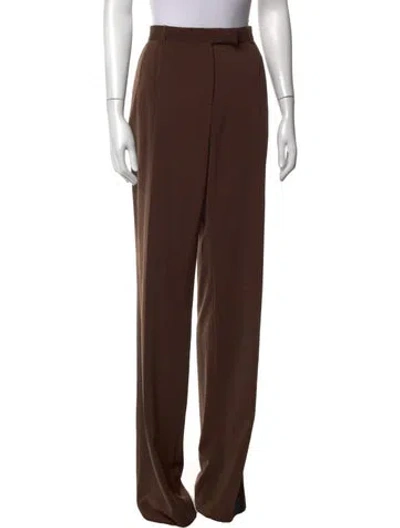 Pre-owned Aya Muse Wide Leg Pants In Brown