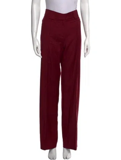Pre-owned Aya Muse Wide Leg Pants In Burgundy