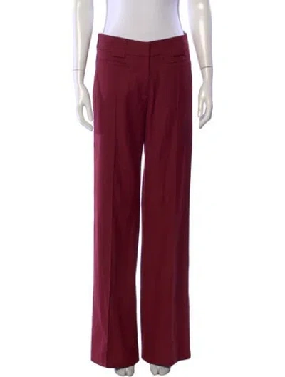 Pre-owned Aya Muse Wide Leg Pants In Burgundy