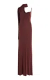 Aya Muse Wisp Draped Stretch-jersey Maxi Dress