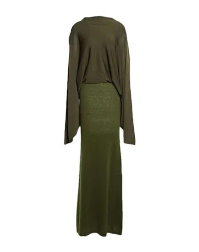 Aya Muse Woman Maxi Dress Military Green Size Xs Viscose, Polyamide, Seacell, Merino Wool, Cashmere
