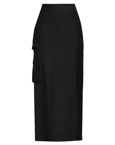 Aya Muse Stok Wool Midi Skirt In Black