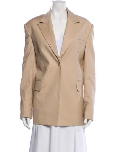 Pre-owned Aya Muse Wool Blazer In Neutral
