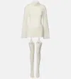 Aya Muse Wool-blend Minidress In White