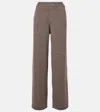 Aya Muse Wool-blend Straight Pants In Brown