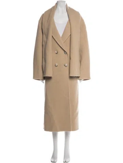 Pre-owned Aya Muse Wool Coat W/ Tags In Neutral