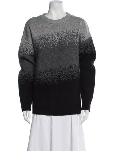 Pre-owned Aya Muse Wool Crew Neck Sweater In Black