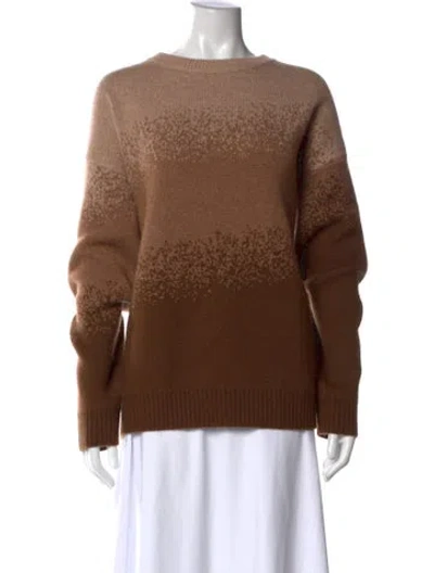 Pre-owned Aya Muse Wool Crew Neck Sweater In Brown