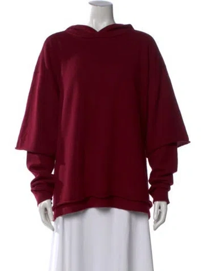 Pre-owned Aya Muse Wool Crew Neck Sweater In Burgundy