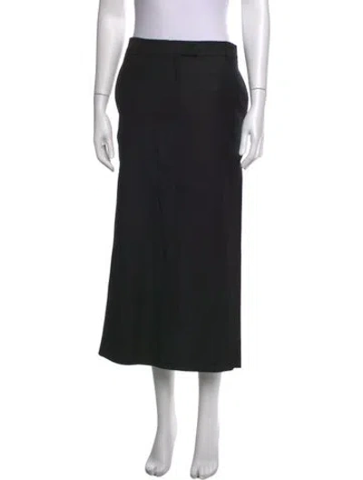 Pre-owned Aya Muse Wool Long Skirt W/ Tags In Black