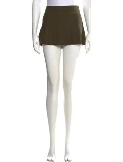 Pre-owned Aya Muse Wool Mini Skirt In Green