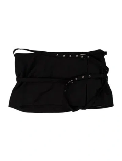 Pre-owned Aya Muse Wool Mini Skirt W/ Tags In Black