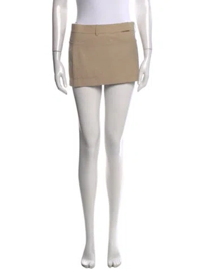 Pre-owned Aya Muse Wool Mini Skirt W/ Tags In Neutral