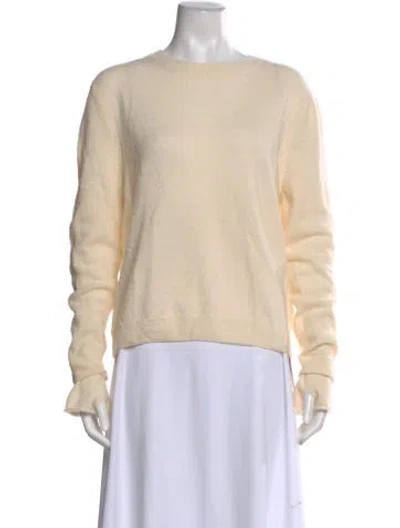 Pre-owned Aya Muse Wool Scoop Neck Sweater In Neutral
