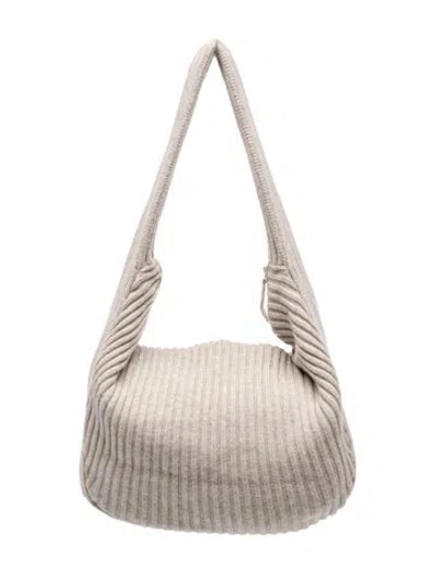 Pre-owned Aya Muse Wool Shoulder Bag W/ Tags In Neutrals