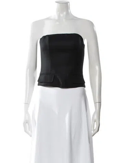 Pre-owned Aya Muse Wool Strapless Top In Gray