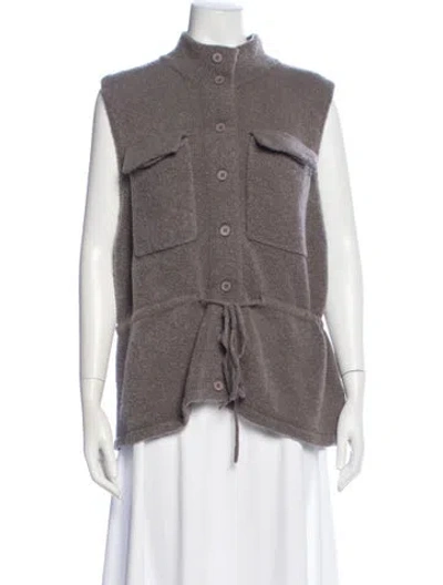 Pre-owned Aya Muse Wool Vest In Gray