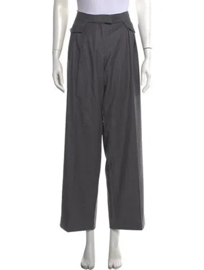 Pre-owned Aya Muse Wool Wide Leg Pants In Grey