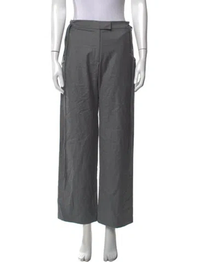 Pre-owned Aya Muse Wool Wide Leg Pants In Grey