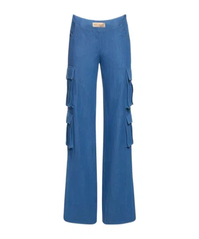 Aya Muse Workwear Casual Pants In Blue