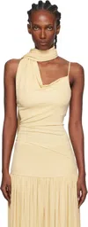 Aya Muse Yellow Asymmetrical Scarf Camisole In Neutral