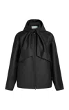 Aya Muse Zora Tie-detailed Wool Jacket In Black