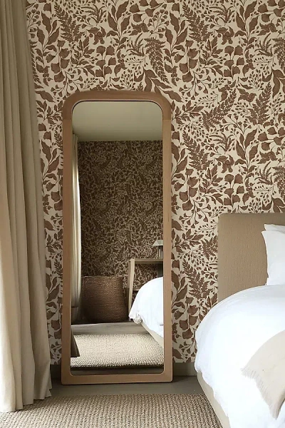 Ayara Forest Floor Botanical Wallpaper In Brown