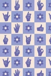 Ayara Retro Hand Signs Wallpaper