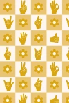 Ayara Retro Hand Signs Wallpaper