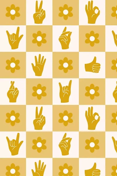 Ayara Retro Hand Signs Wallpaper