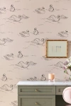 Ayara Swans Rose Quartz Wallpaper