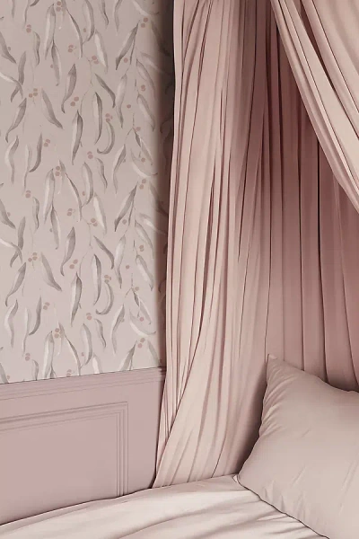 Ayara Wattle Leaves Botanical Wallpaper In Pink