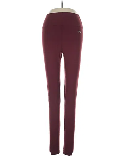 Pre-owned Aybl Active Pants In Burgundy