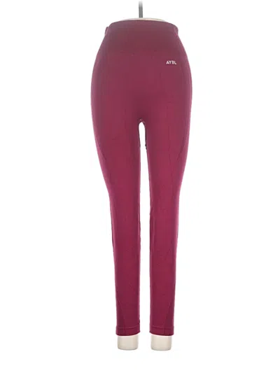 Pre-owned Aybl Active Pants In Burgundy