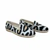 Ayca Women's Silk Espadrille Shoes In Black/white In Multi