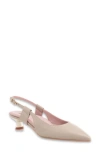 Ayelet By Naot Vida Slingback Pointed Toe Kitten Heel Pump In Brown