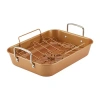 Ayesha Curry 11x5" Non-stick Roaster With Rack In Brown