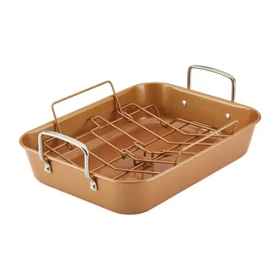 Ayesha Curry 11x5" Non-stick Roaster With Rack In Brown