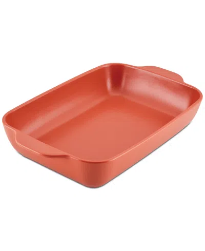 Ayesha Curry Ceramic 9" X 13" Rectangular Baking Dish In Red