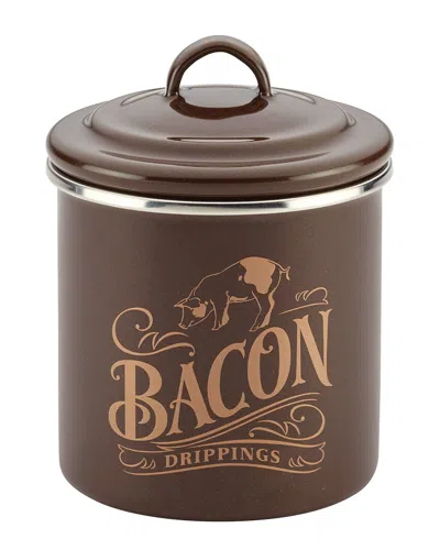 Ayesha Curry Collection Enamel On Steel Bacon Grease Can, 4in By 4in In Brown