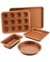 Ayesha Curry 5-pc. Nonstick Bakeware Set In Brown